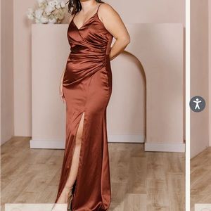 Revelry Rory Satin Bridesmaid Dress
